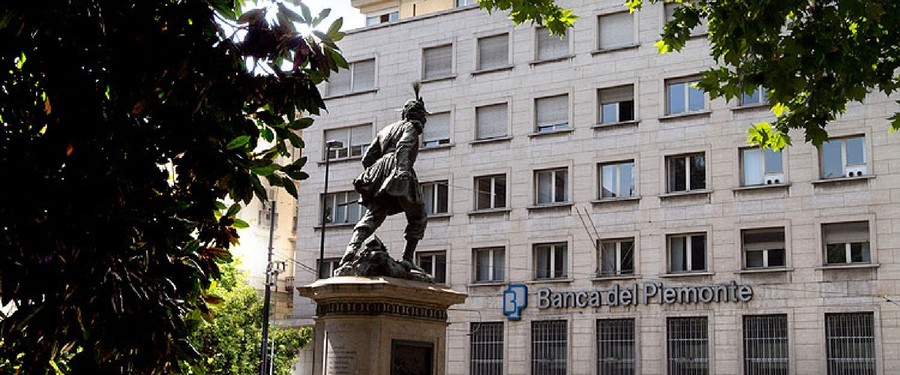 La sede della Banca del Piemonte a Torino